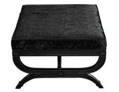 Regency Style Black Ottoman Bench