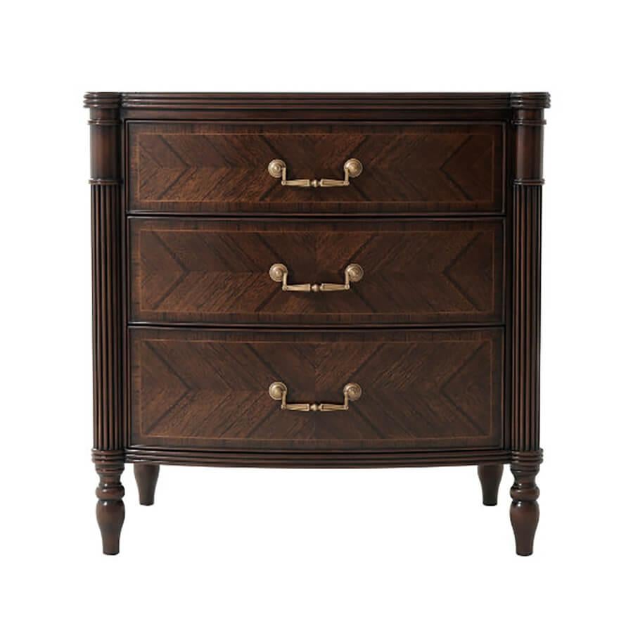 English Regency Style Bowfront Nightstand