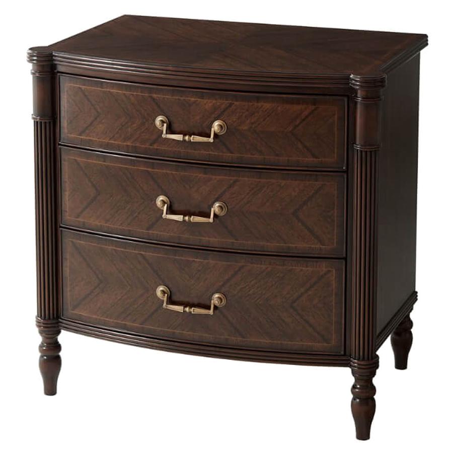 Regency Style Bowfront Nightstand