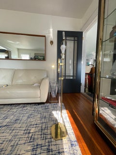 Verstellbare Stehlampe aus Messing und Acrylglas, 1970er Jahre