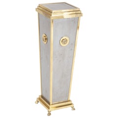 Regency Style Brass and Steel Pedestal