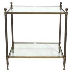 Beistelltisch aus Messing im Regency-Stil mit großartiger Patina
