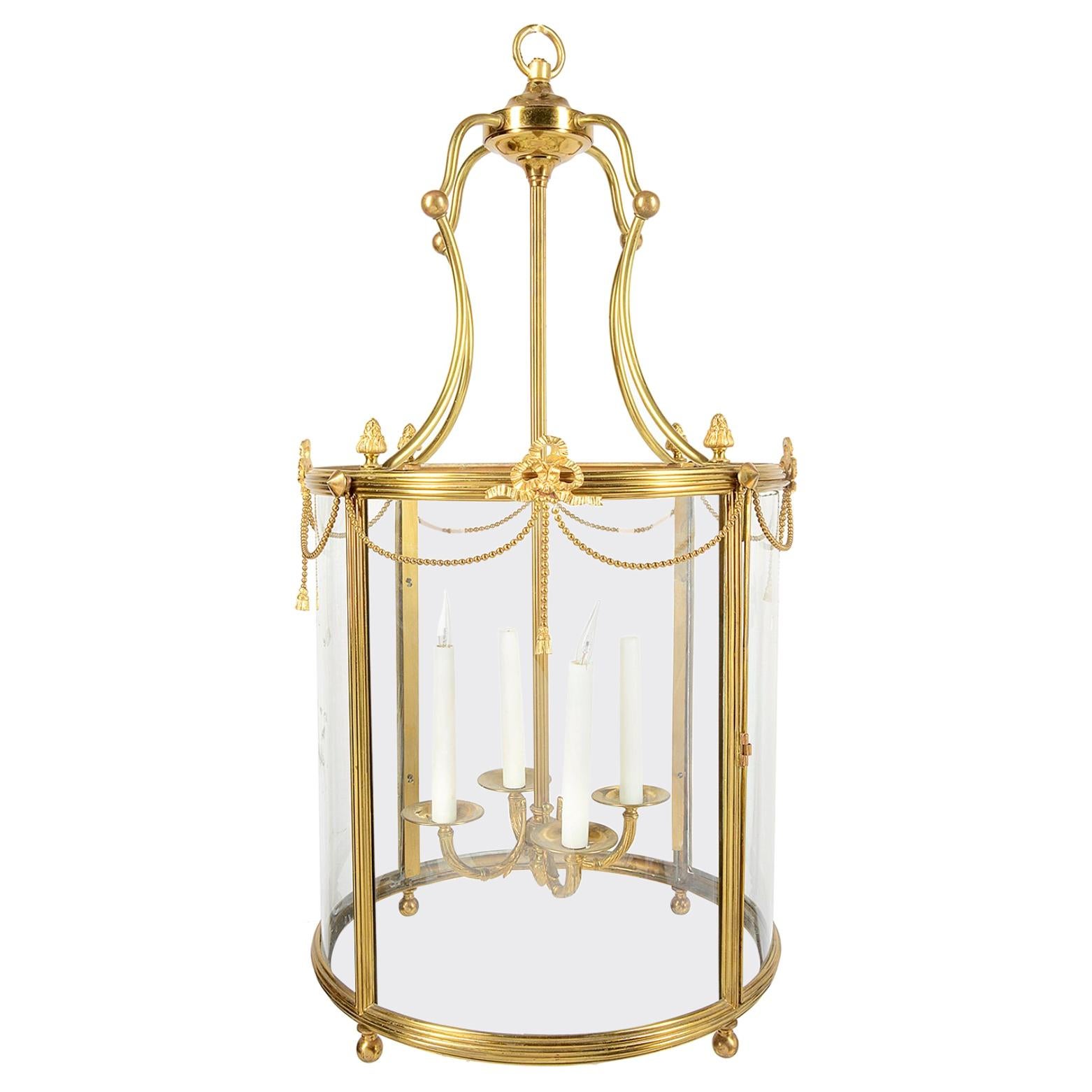 Regency Style Brass Hall Lantern