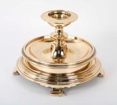 Regency Style Brass Hurricane Lamp, Large Scale