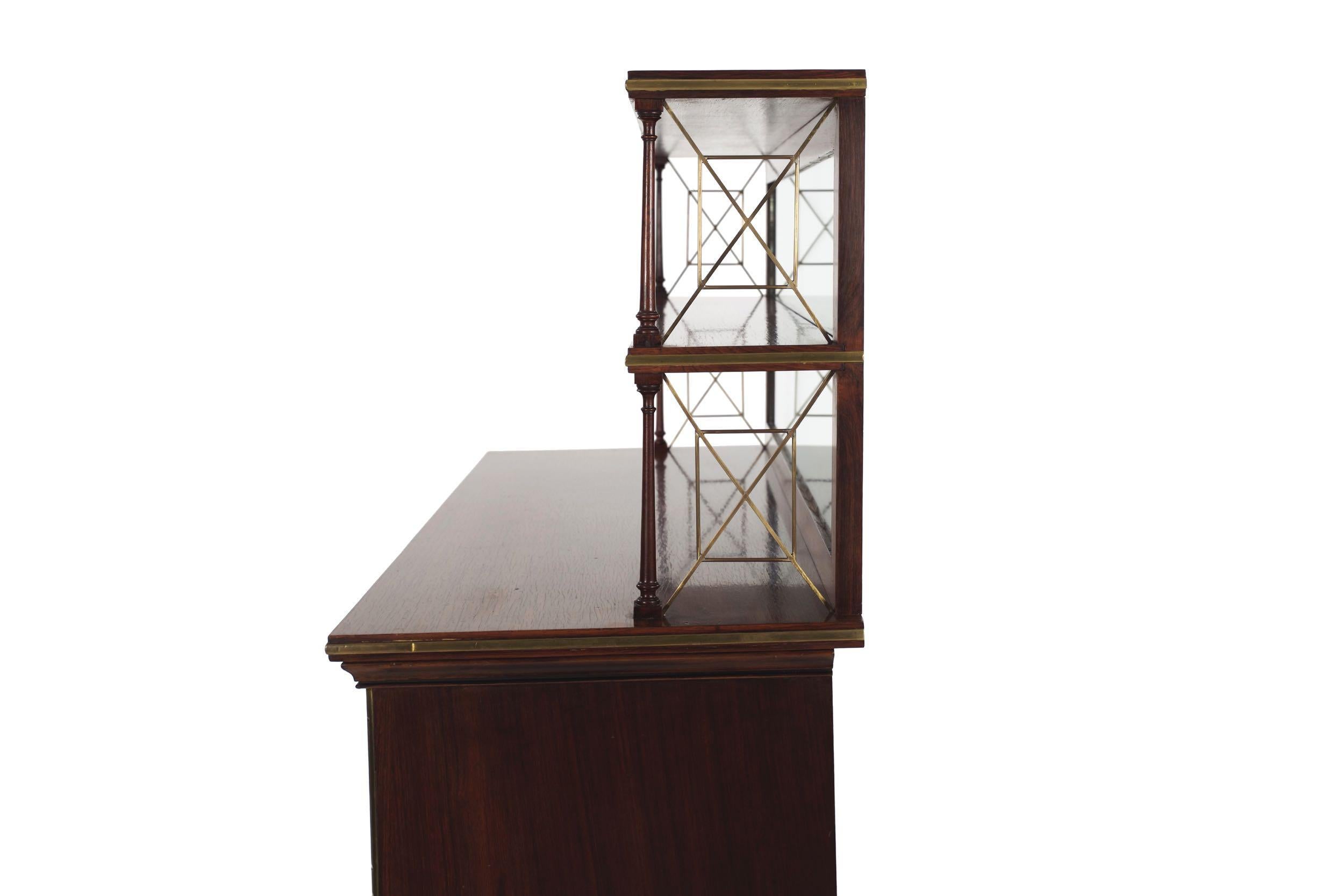 Regency Style Brass-Mounted Rosewood Chiffonier Server Console 6