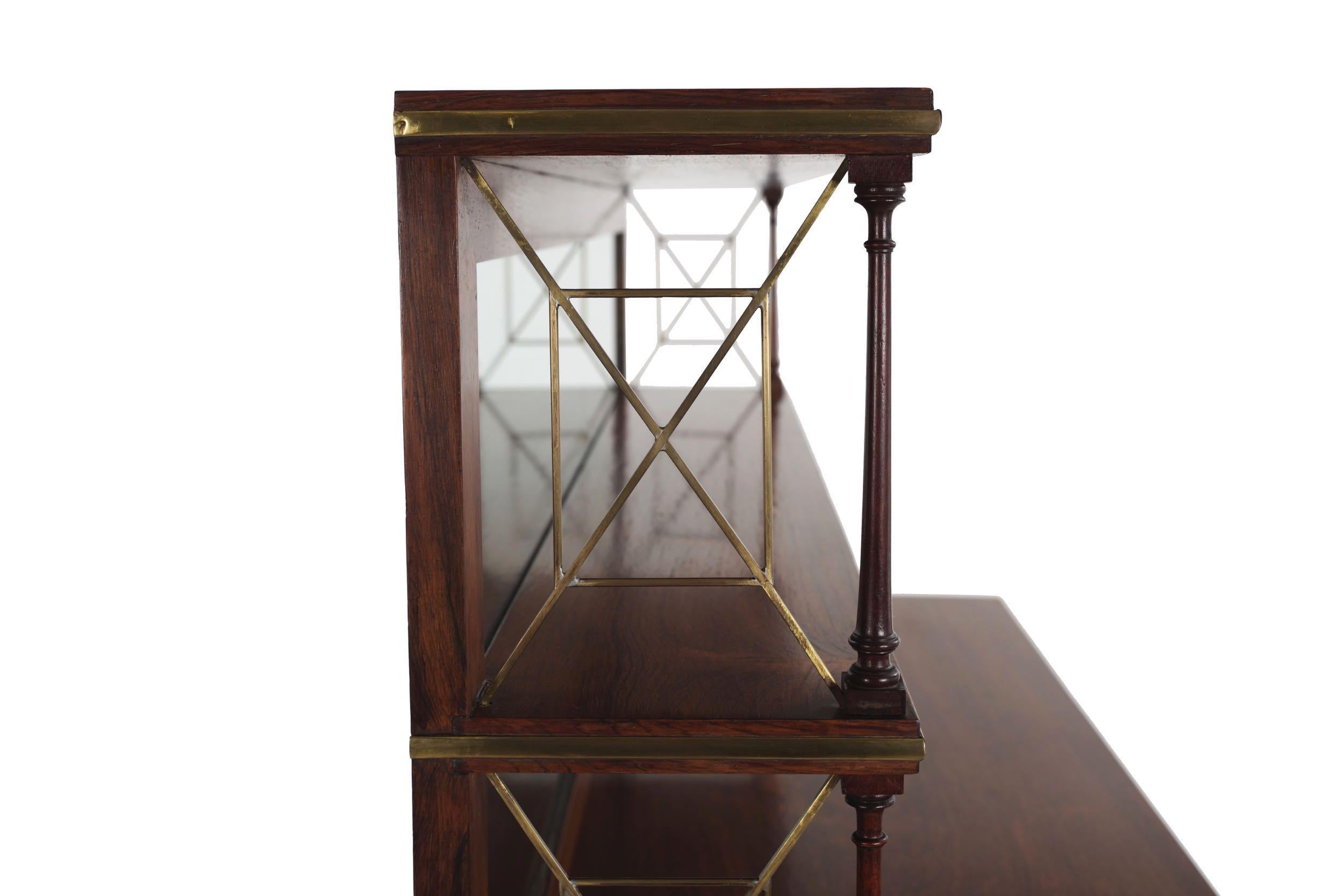 Regency Style Brass-Mounted Rosewood Chiffonier Server Console 8