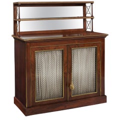 Regency Style Brass-Mounted Rosewood Chiffonier Server Console