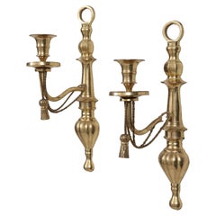 Regency Style Brass Sconces, a Pair