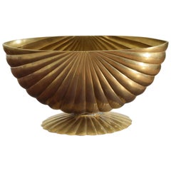 Regency Style Brass Shell Form Cachepot, 3rd Q 20th Century