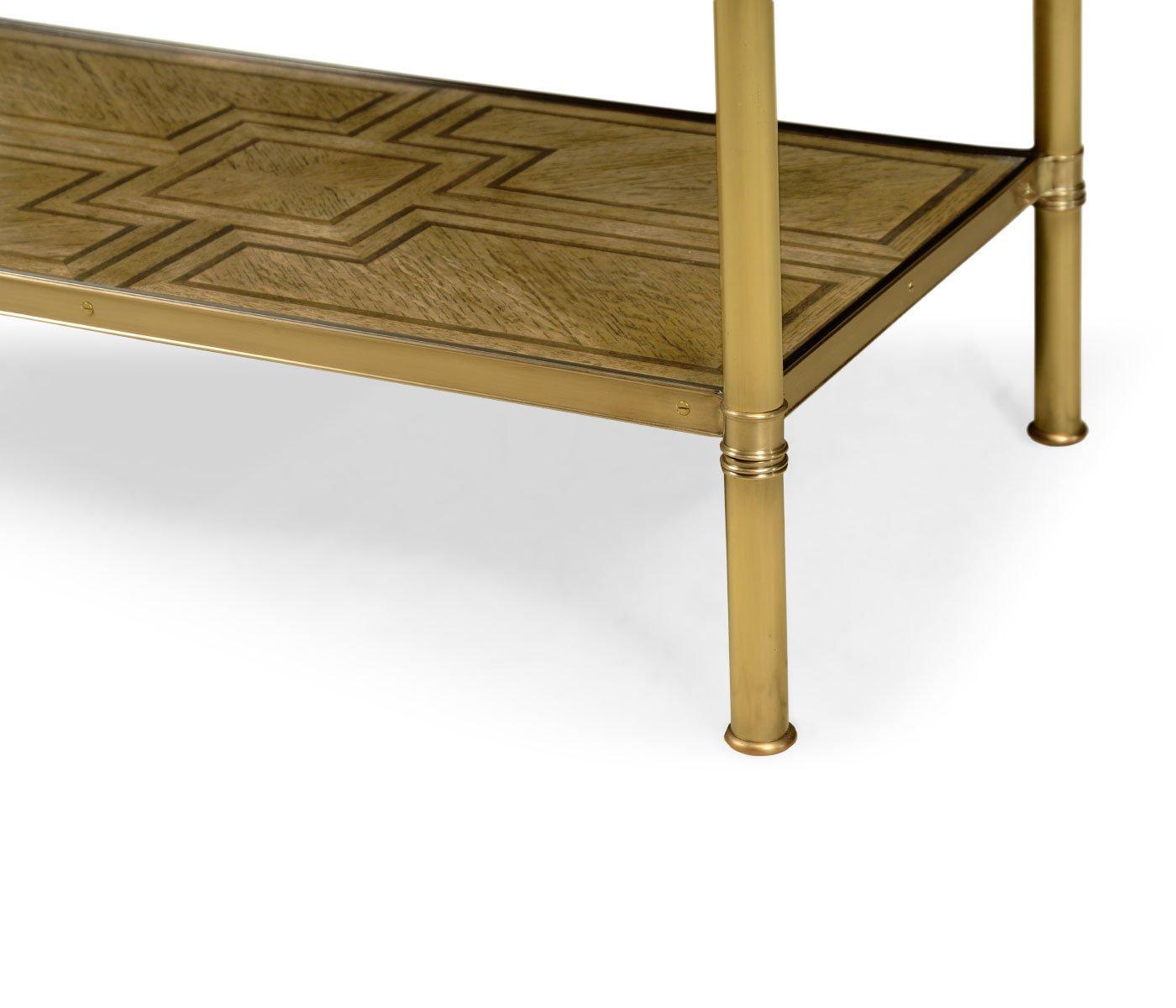 Regency Style Brass Side Table In New Condition In Westwood, NJ