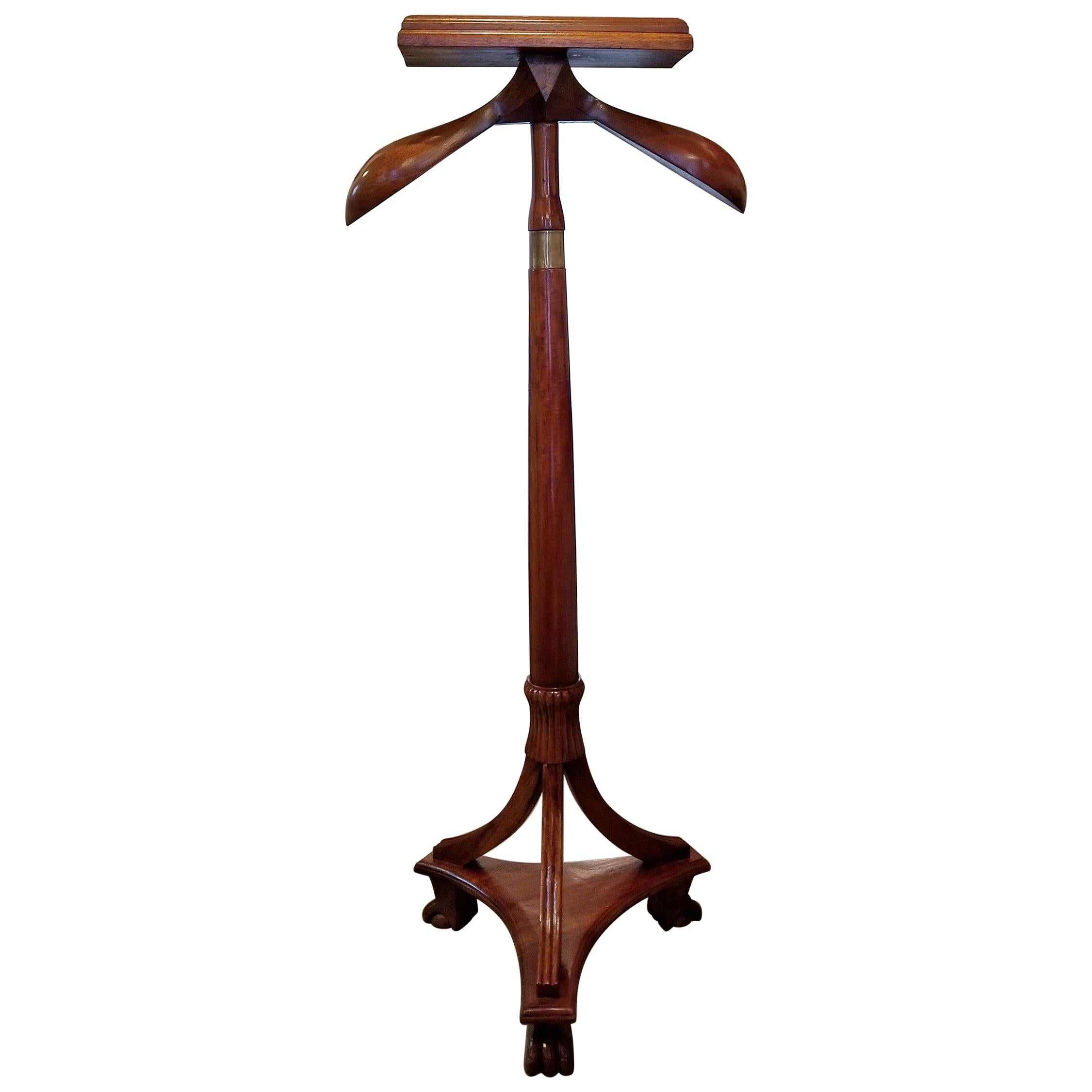 Regency Style British Walnut Clothes Rack or Coat Stand