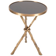Regency Style Bronze and Black Marble Side Table