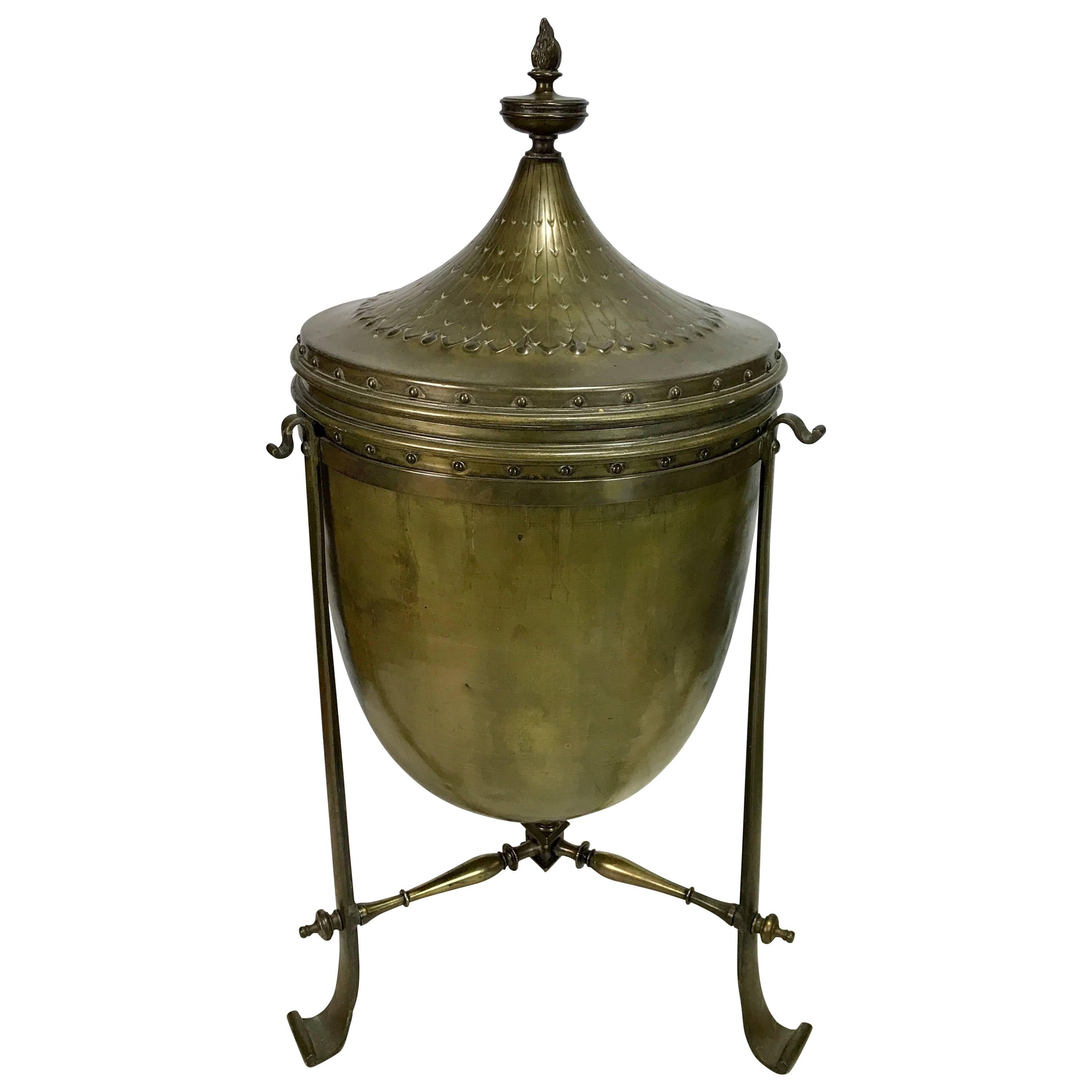 Bronze Tinder-Urne im Regency-Stil /Kohlenuhr