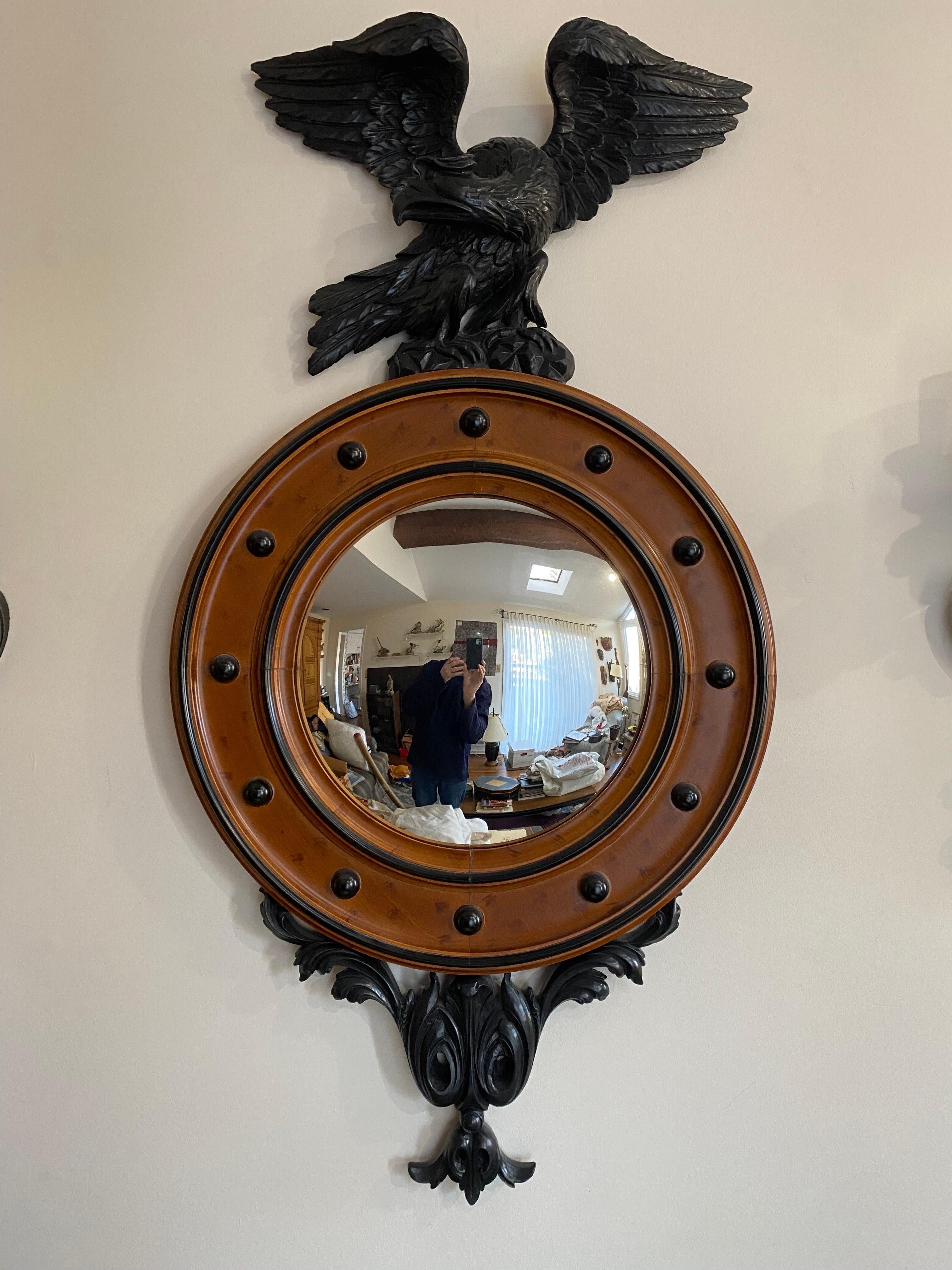 Regency Style Bulls Eye Eagle Mirror For Sale 5