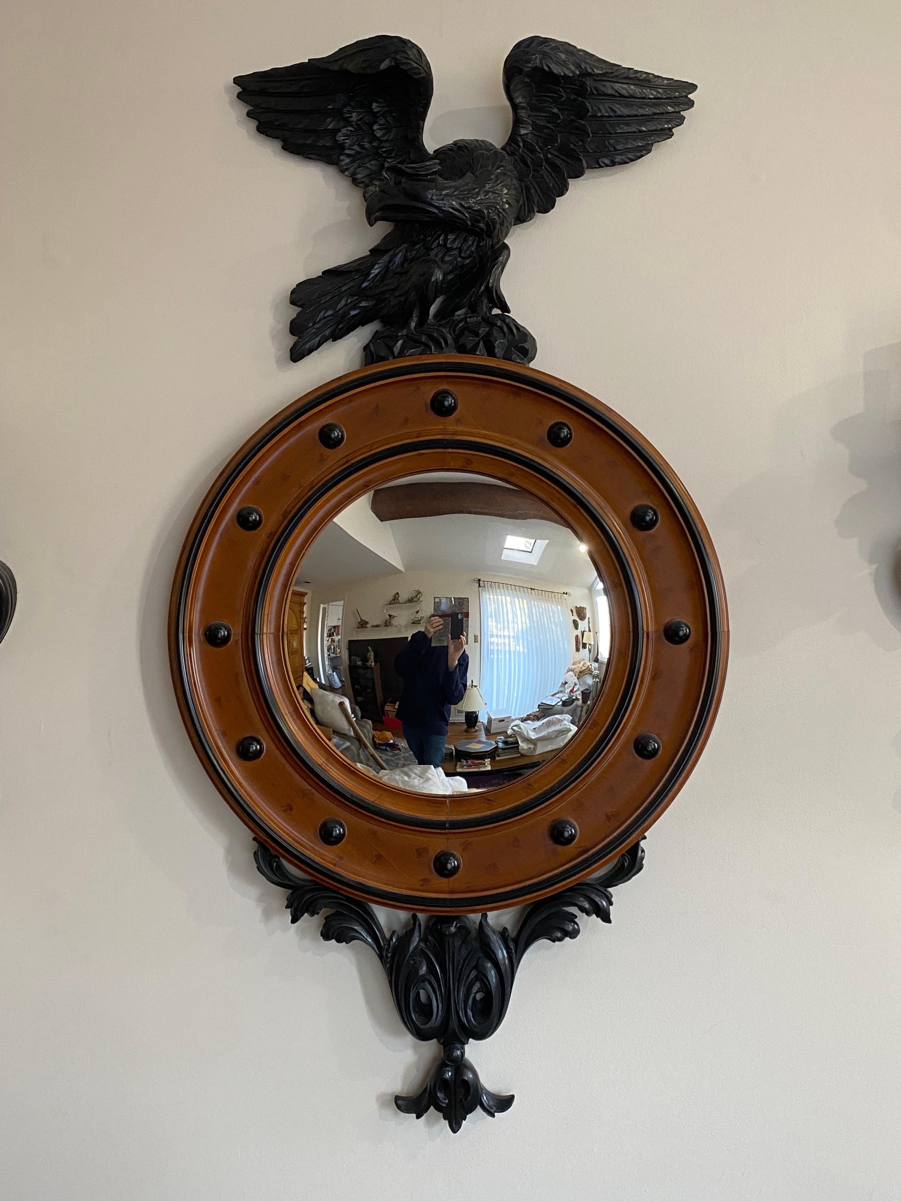Regency Style Bulls Eye Eagle Mirror For Sale 2
