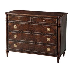 Regency Style Burl Chest of Drawers