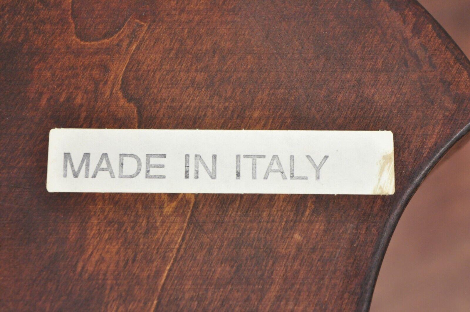 Regency Style Burl Wood Paw Feet Tripod Round Side Tables with Drawer, a Pair 6