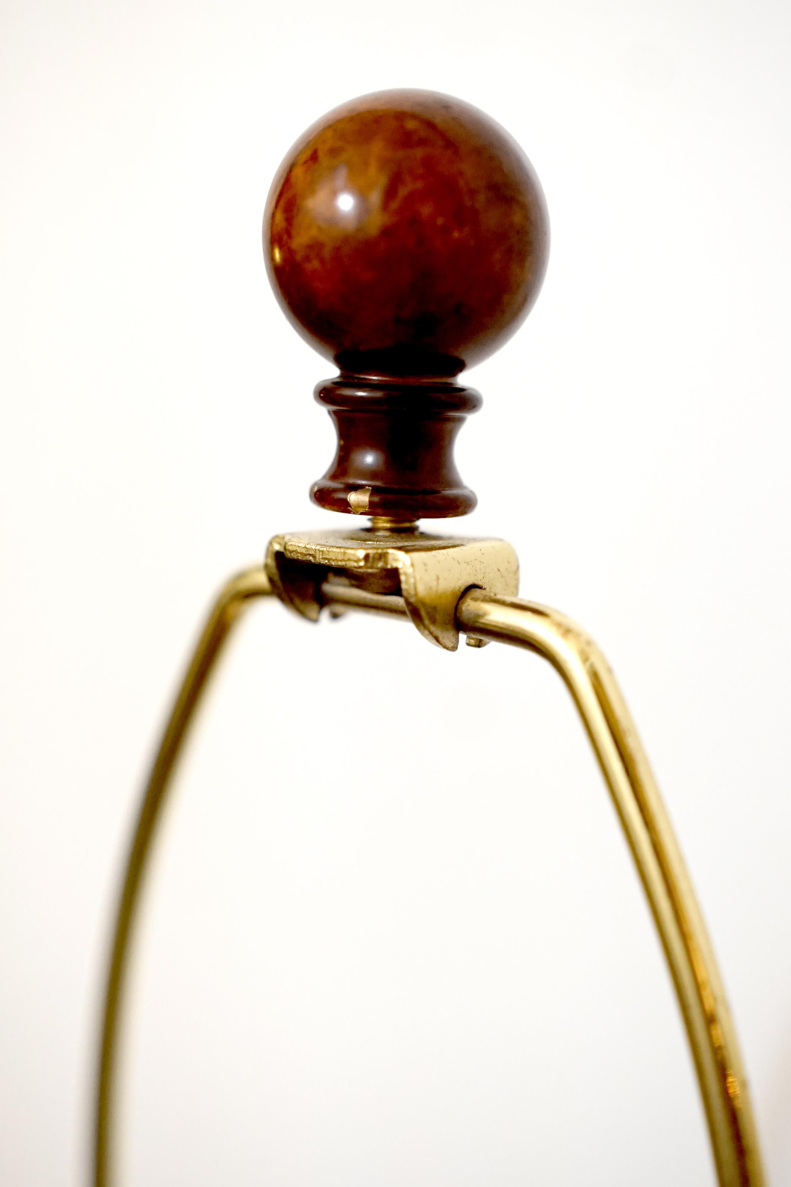 Tischlampe aus Holz mit gemasertem Baluster-Diamantschliff im Regency-Stil (Unbekannt) im Angebot