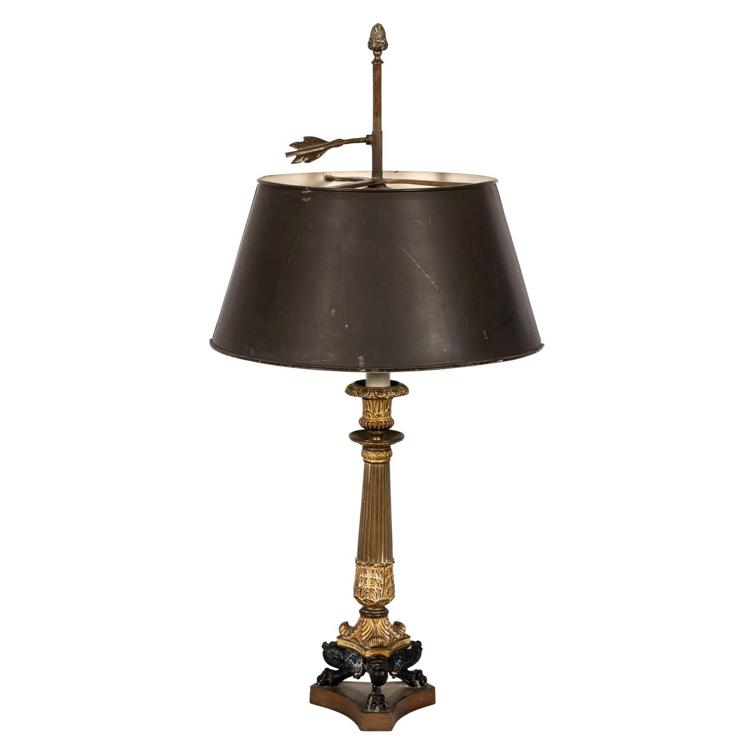Regency Style Candlestick Lamp For Sale