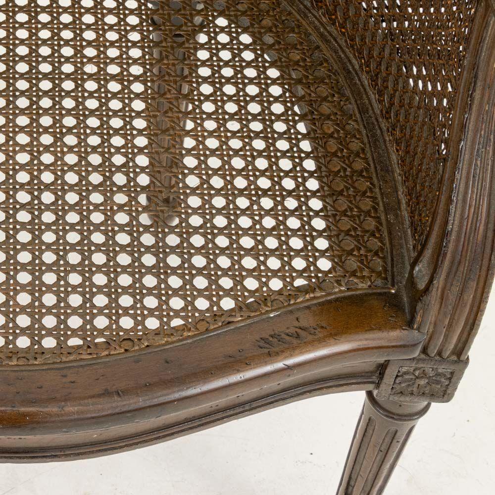 Regency Style Caned Barrel Back Bergere For Sale 1
