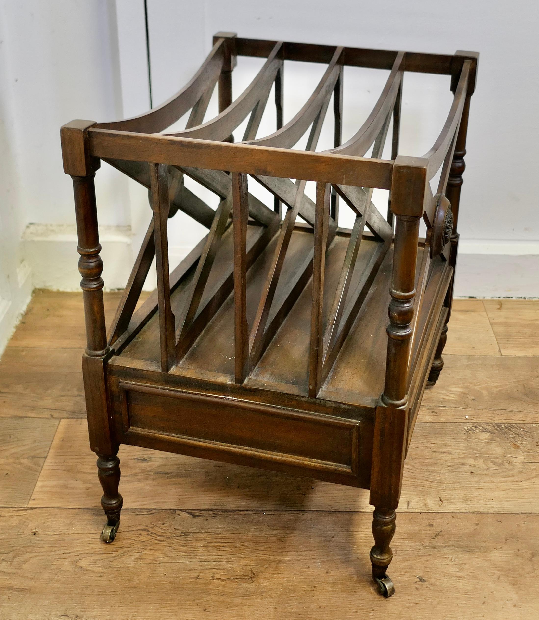 Regency Style Canterbury Magazine Stand  This is a pretty little piece  For Sale 1