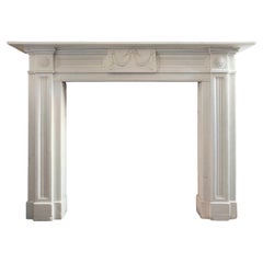 Regency Style Carrara Marble Fireplace