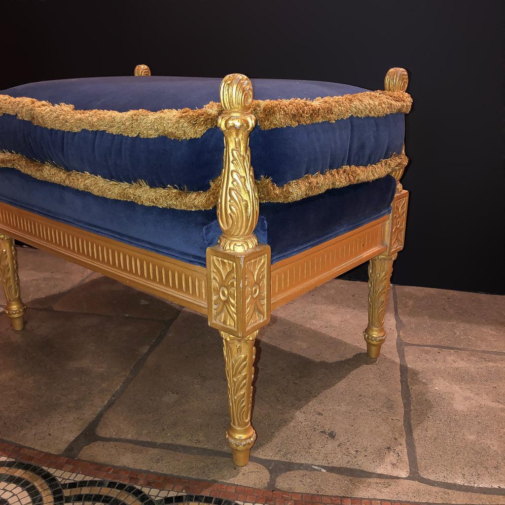 English Regency Style Carved Giltwood Bench