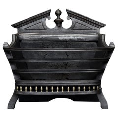 Antique Regency Style Cast Iron Firebasket