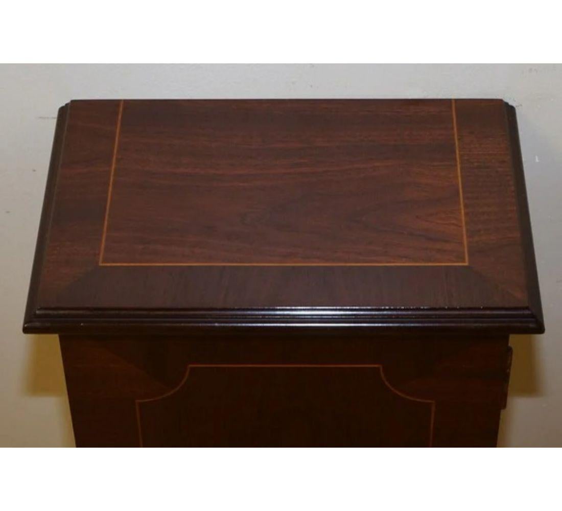 20th Century Regency Style CD Stand Side Table Inlaid Top For Sale