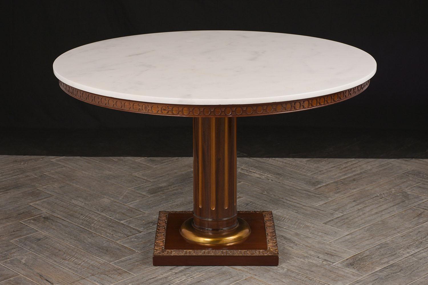 Carved Regency Style Center Table, circa 1950s
