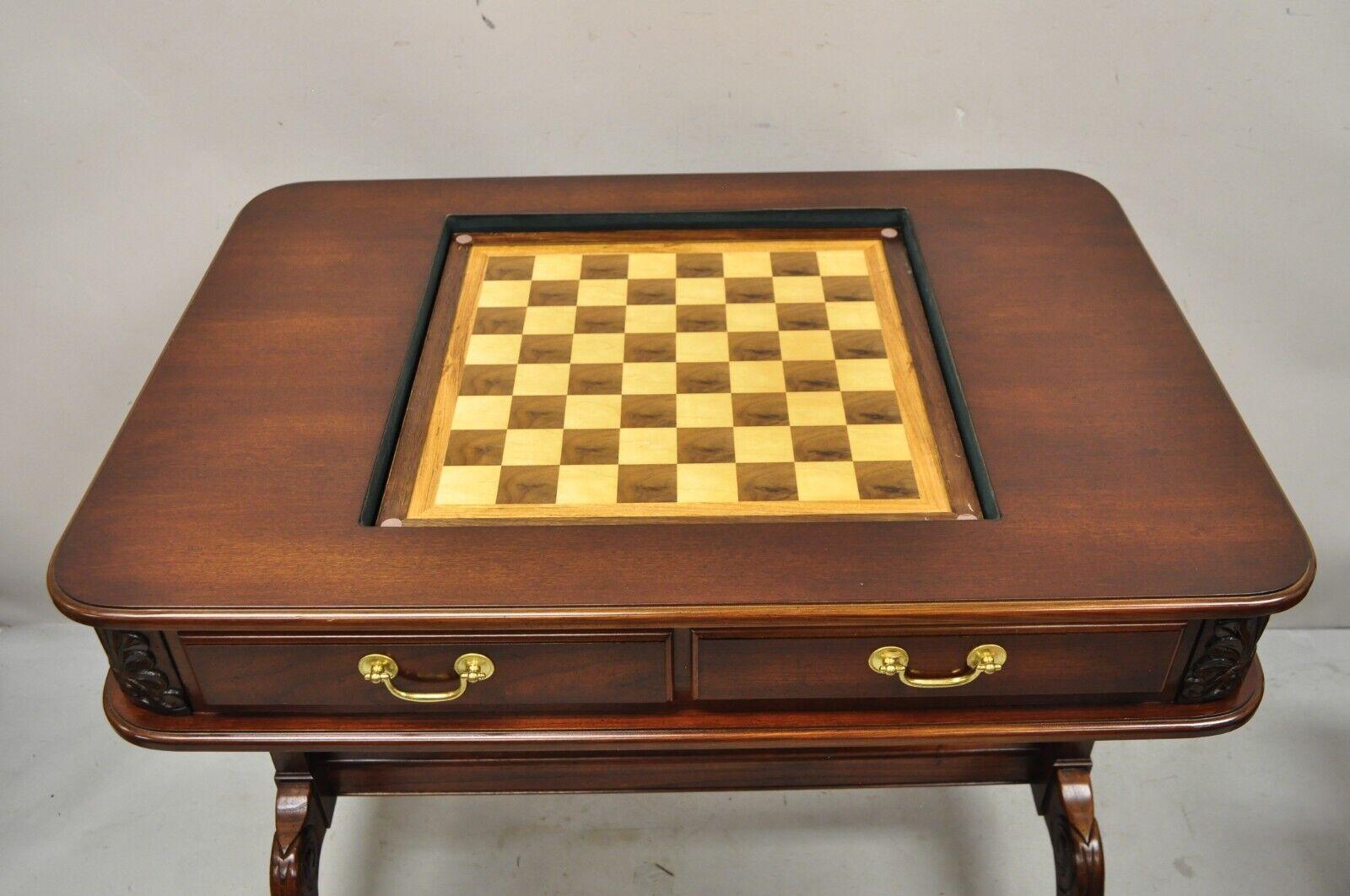 Regency Style Cherry Wood Game Table with Flip Top by Butler Specialty In Good Condition In Philadelphia, PA