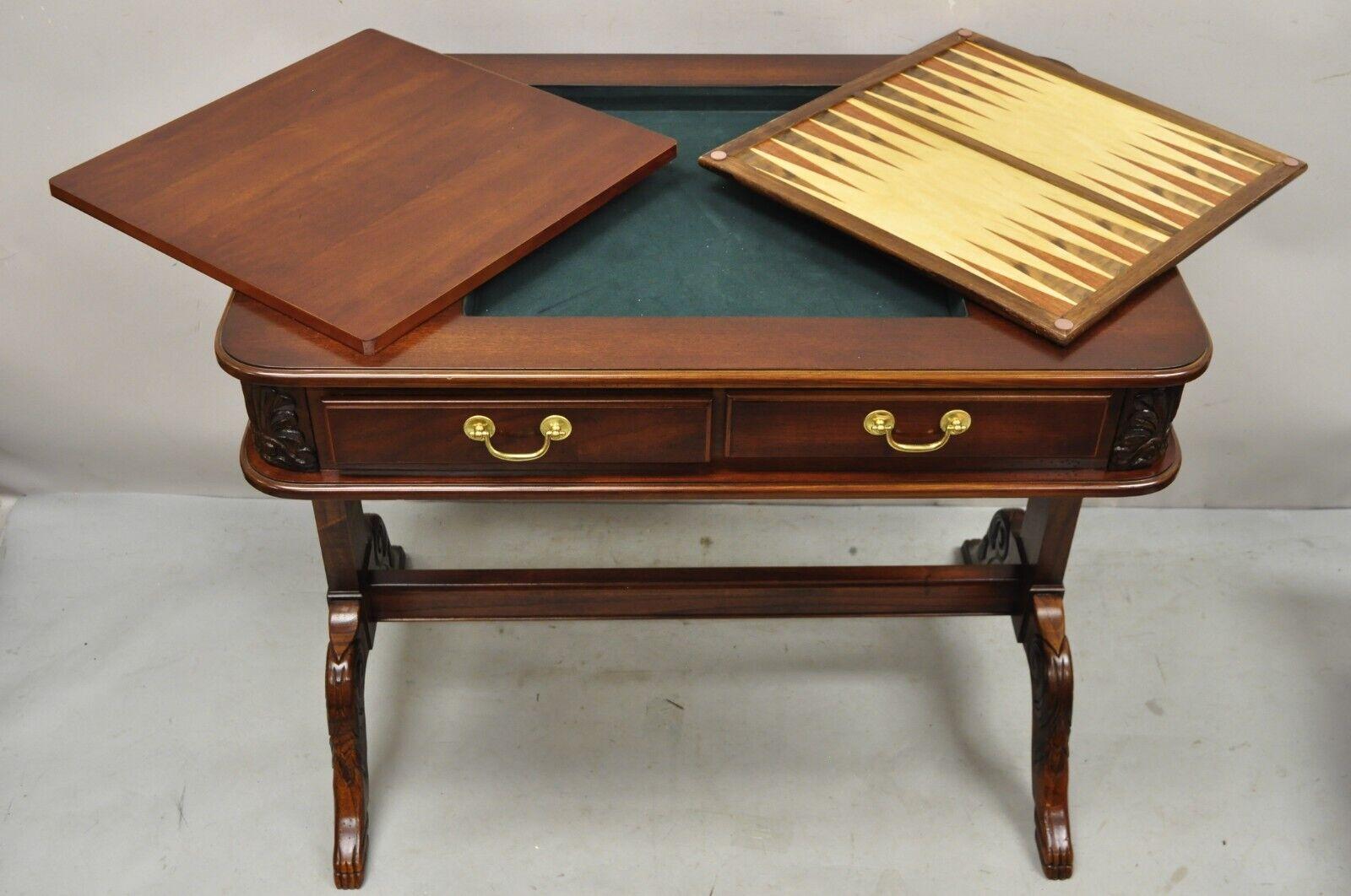 Regency Style Cherry Wood Game Table with Flip Top by Butler Specialty 1