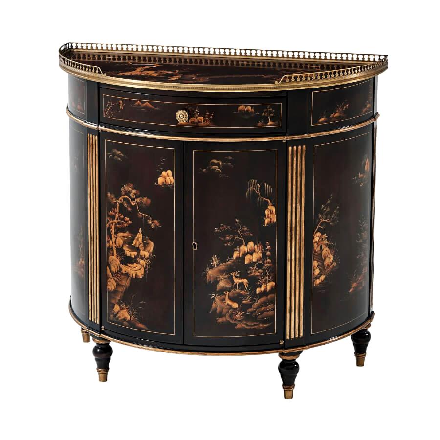 Regency Style Chinoiserie Cabinet For Sale