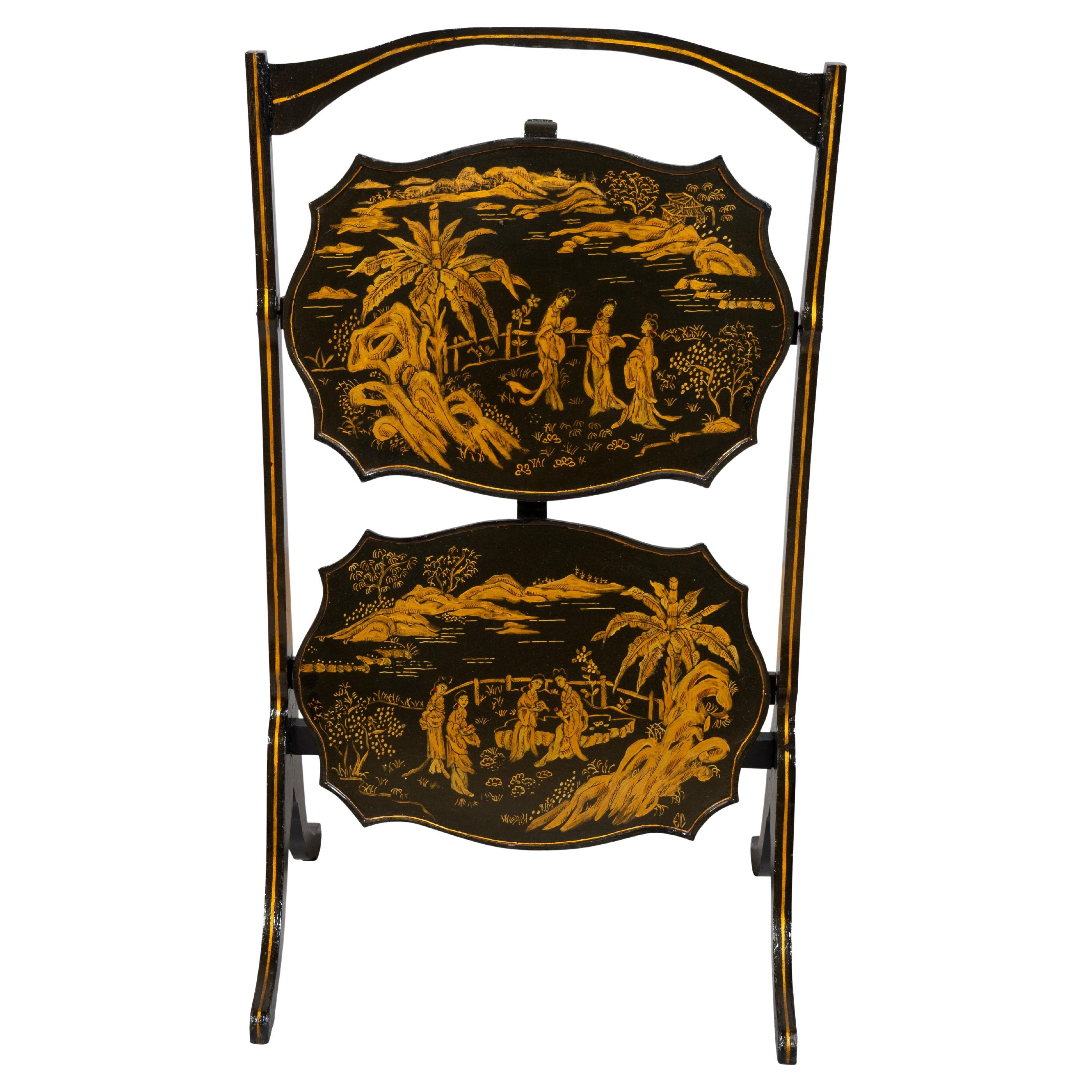 Regency Style Chinoiserie Folding Table For Sale