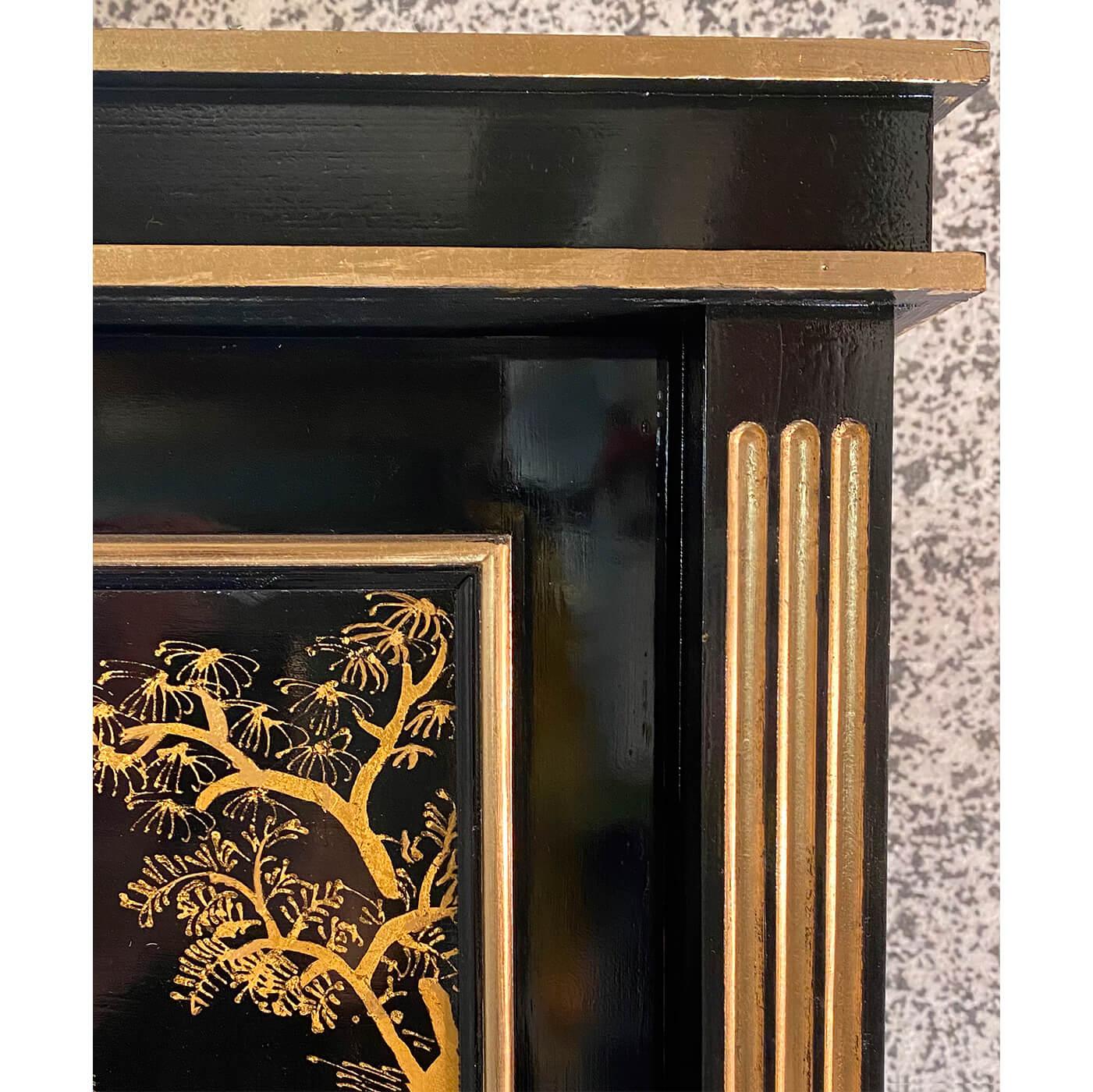 Contemporary Regency Style Chinoiserie Panelled Cabinet For Sale
