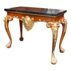 Mesa Consola Estilo Regencia con Decoraciones Doradas
