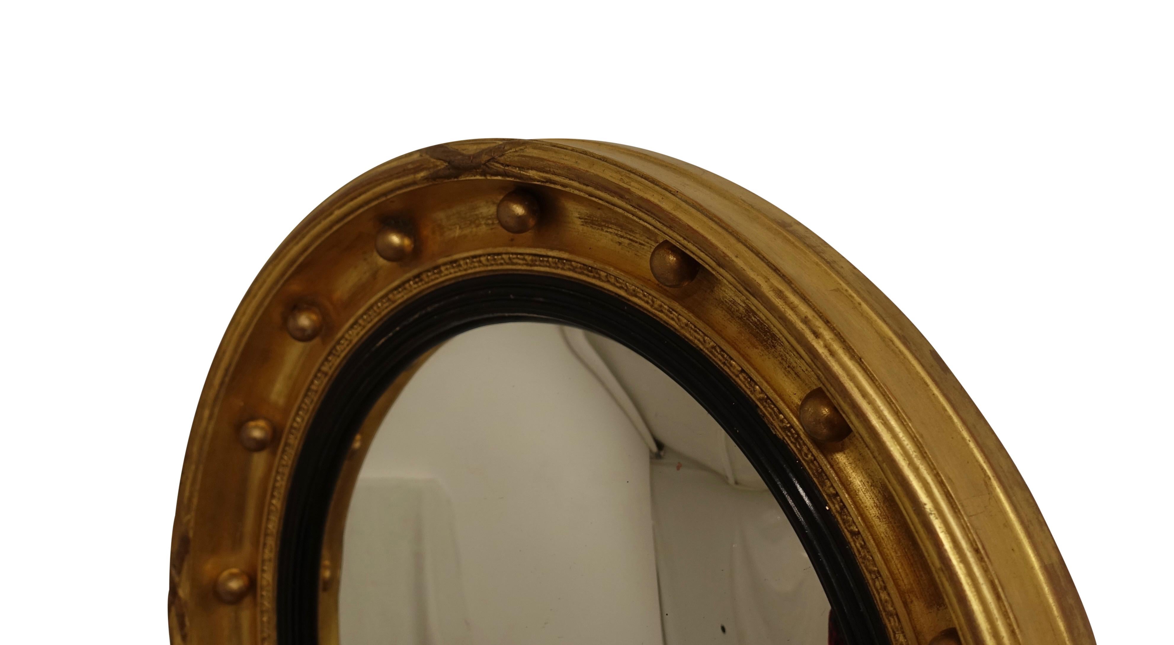 Regency Style Convex Mirror, 19th Century English In Good Condition In San Francisco, CA