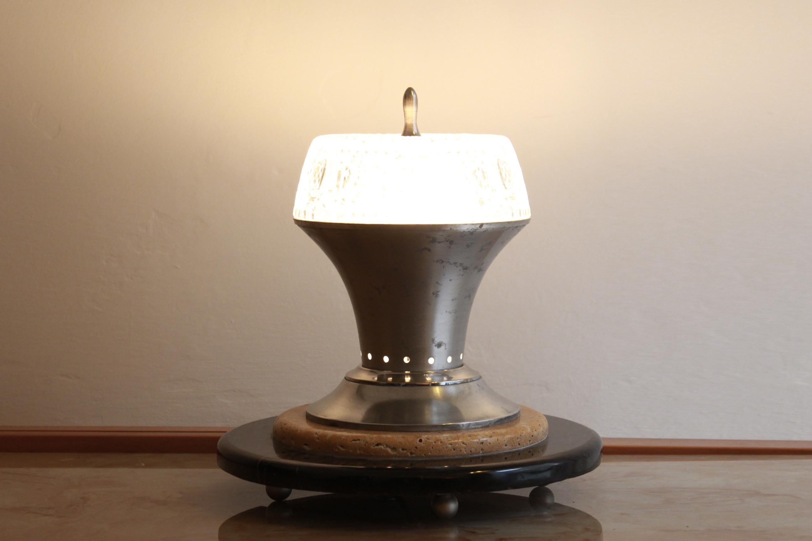 Regency Lampe de table en marbre, ensemble de deux, Italie, annes 1940 en vente