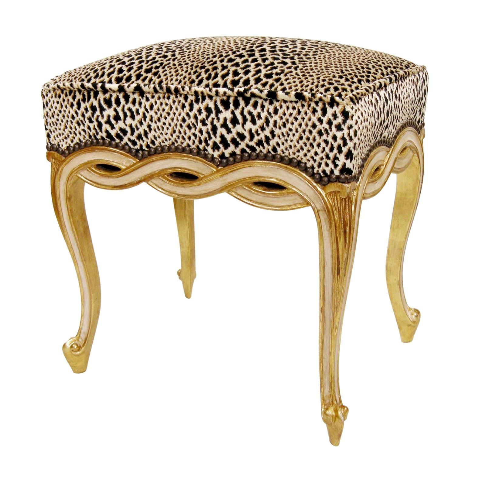 Regency style designer Taboret bench by Randy Esada.