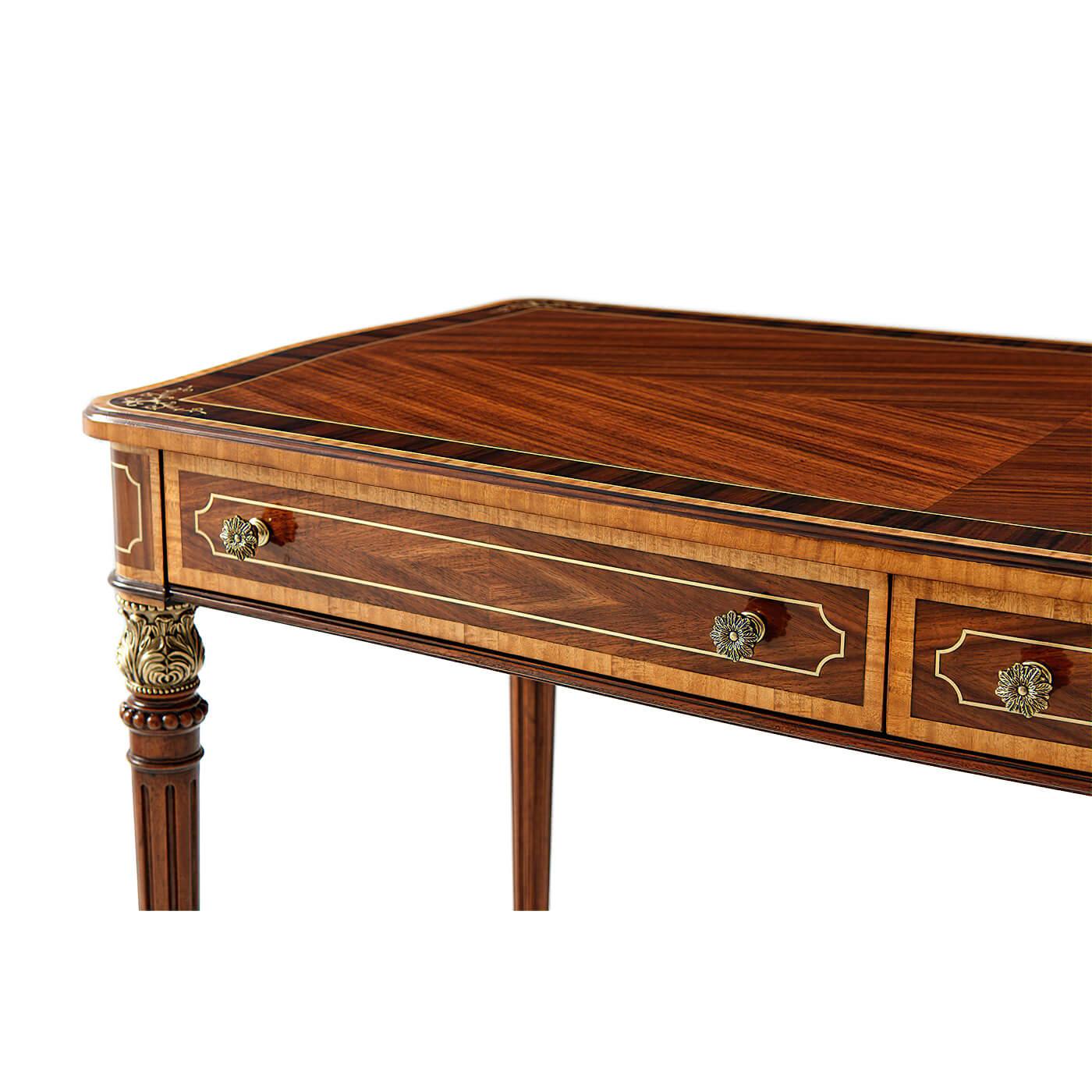 Brass Regency Style Desk For Sale