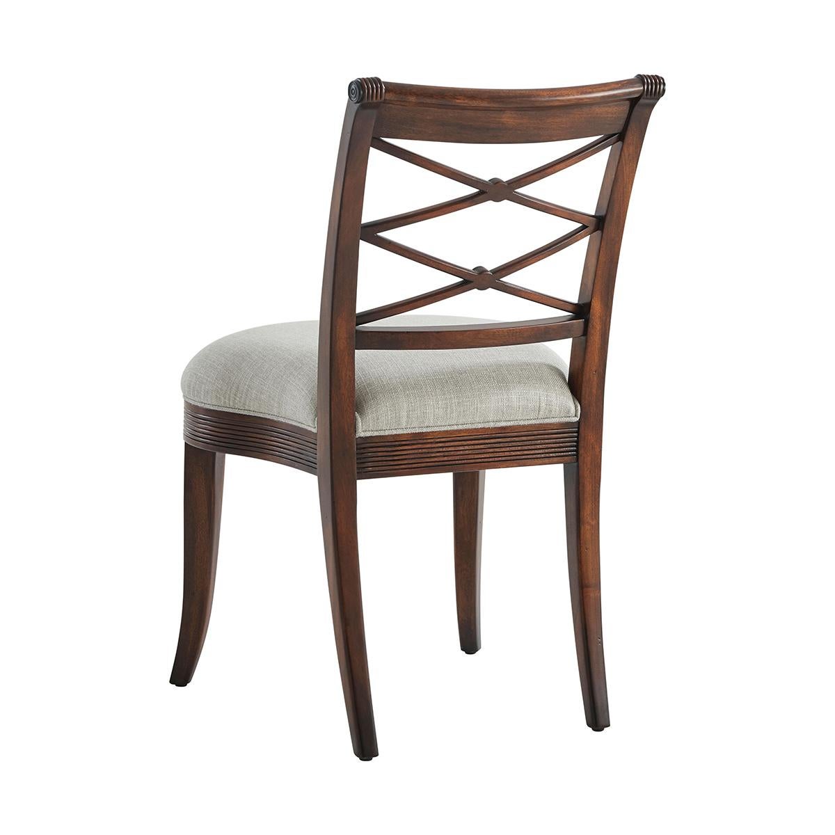 Vietnamese Regency Style Dining Side Chairs For Sale
