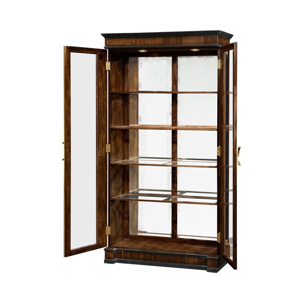 Regency Style Display Cabinet In Distressed Condition For Sale In Westwood, NJ