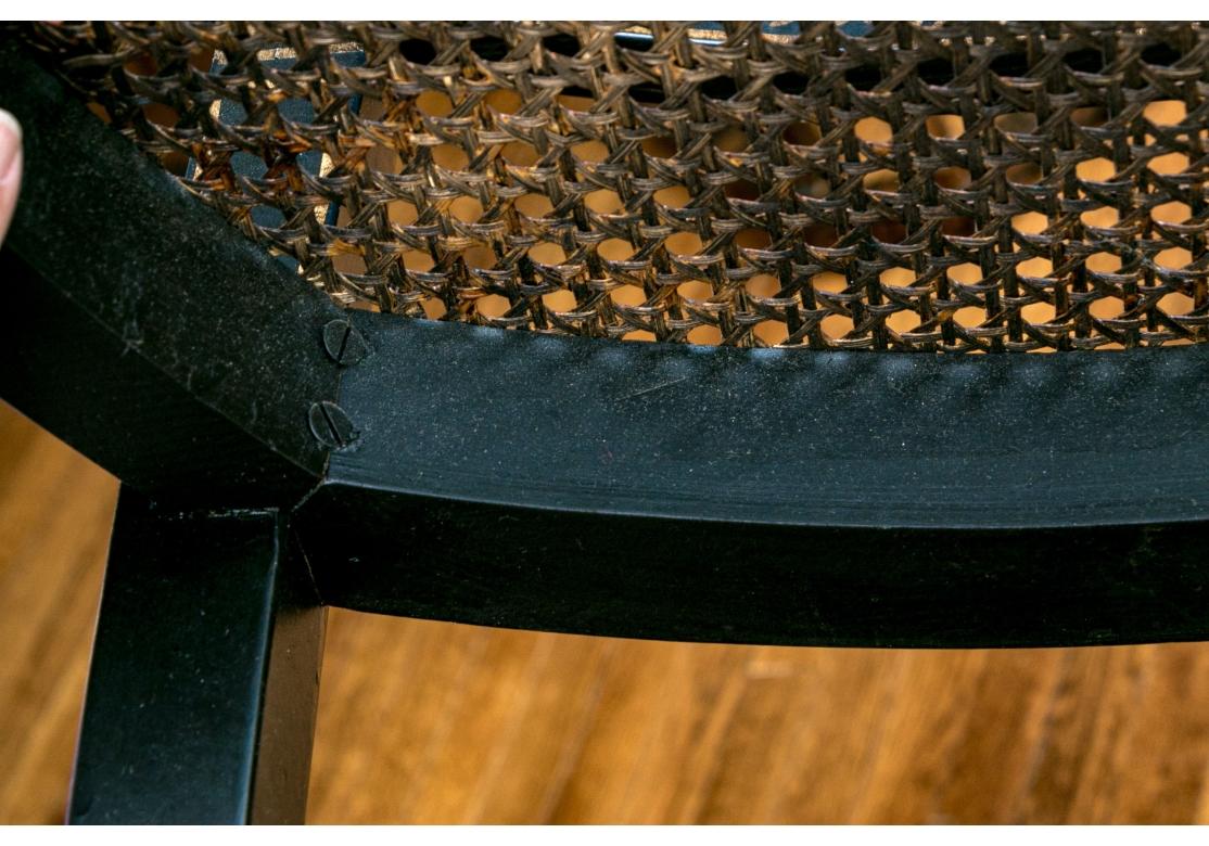 Regency Style Ebonized And Caned Accent Chair For Sale 6