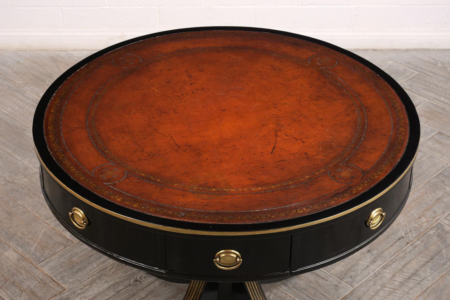 Regency Style Ebonized Center Table In Good Condition In Los Angeles, CA