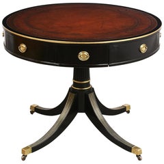 Regency Style Ebonized Center Table
