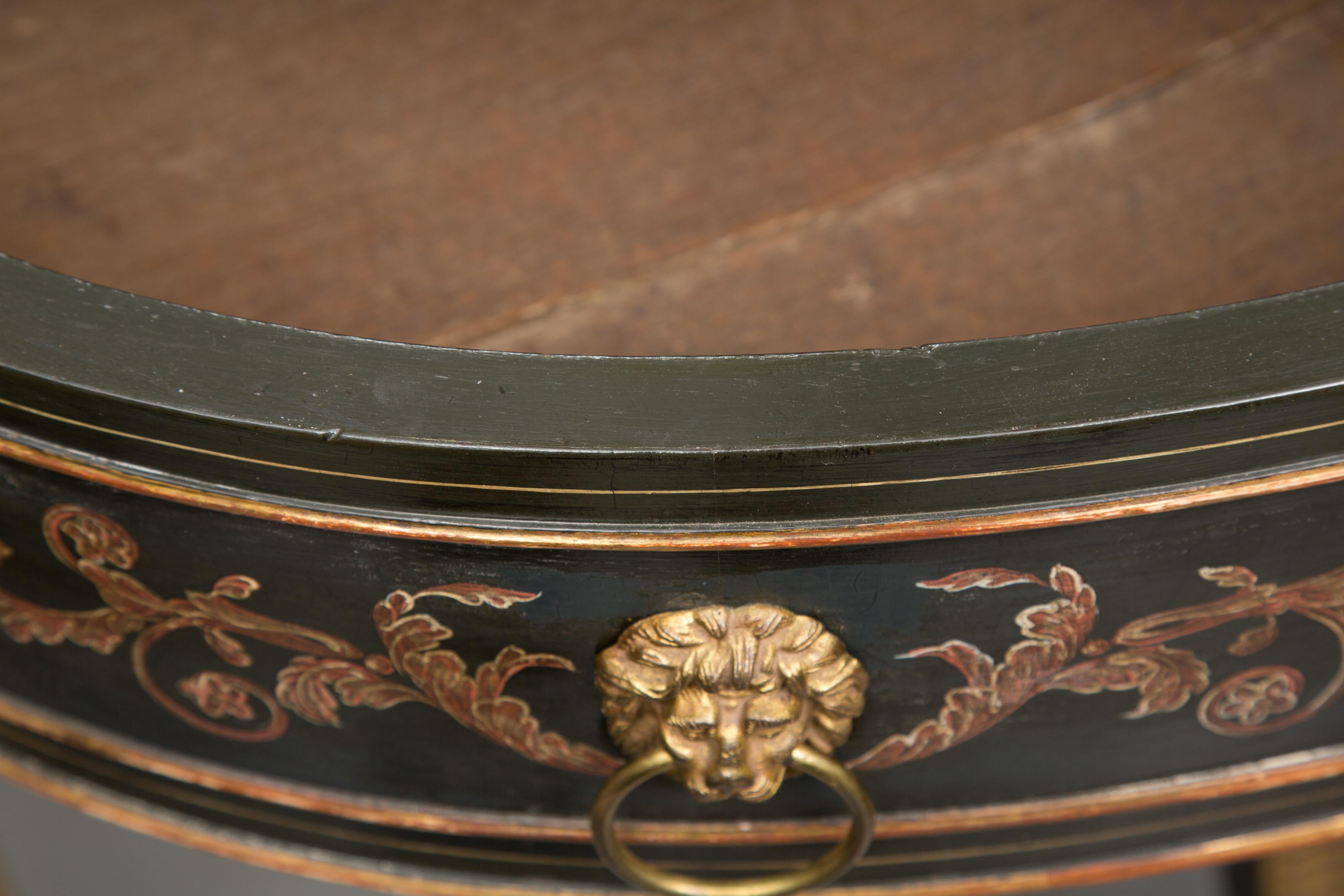 20th Century Regency Style Ebonized, Gilt and Mahogany Server or Console Table For Sale