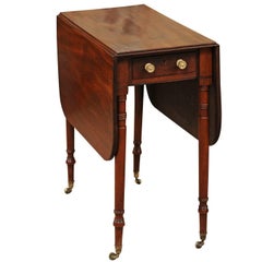 Regency Style English 19th Century Mahogany Drop-Leaf Table