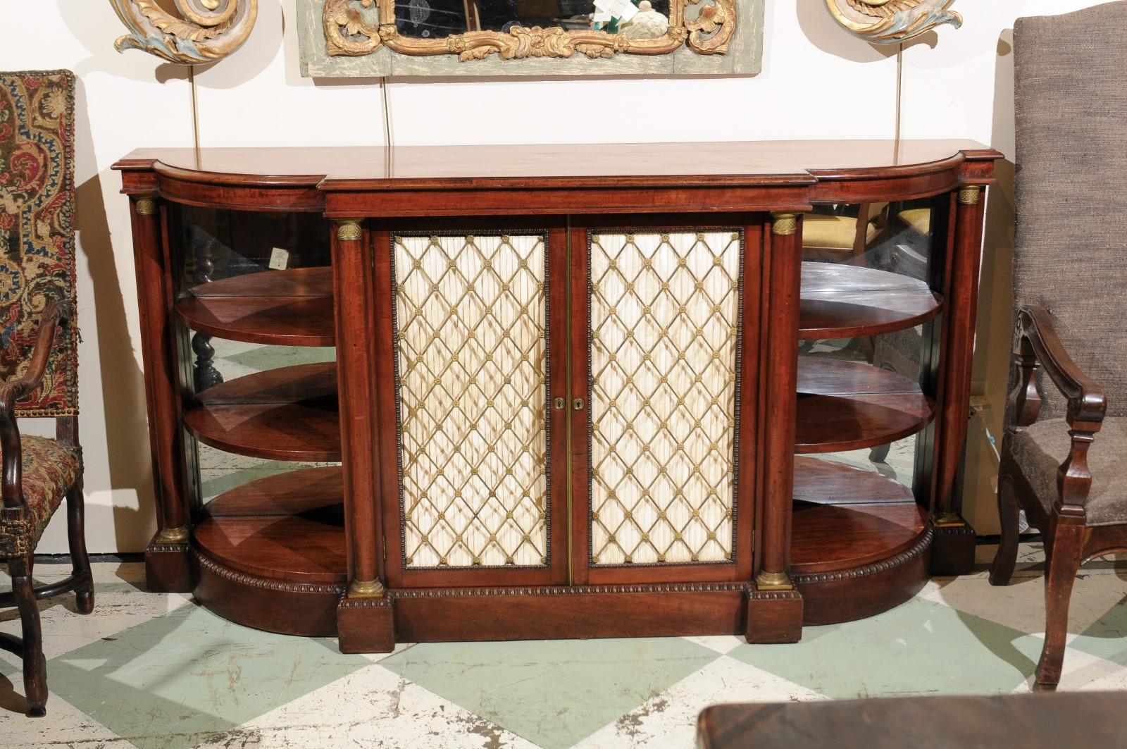 Regency Style English Mahogany Server/Cabinet, Mid-19th Century In Good Condition In Atlanta, GA