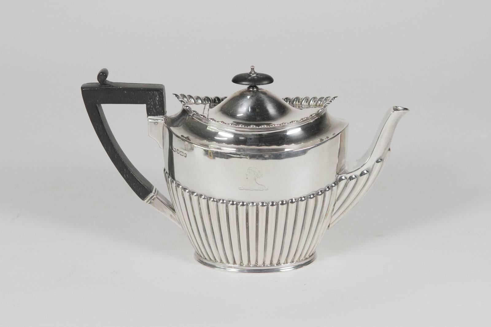 Regency Style English Sterling Four-Piece Tea and Coffee Service 1