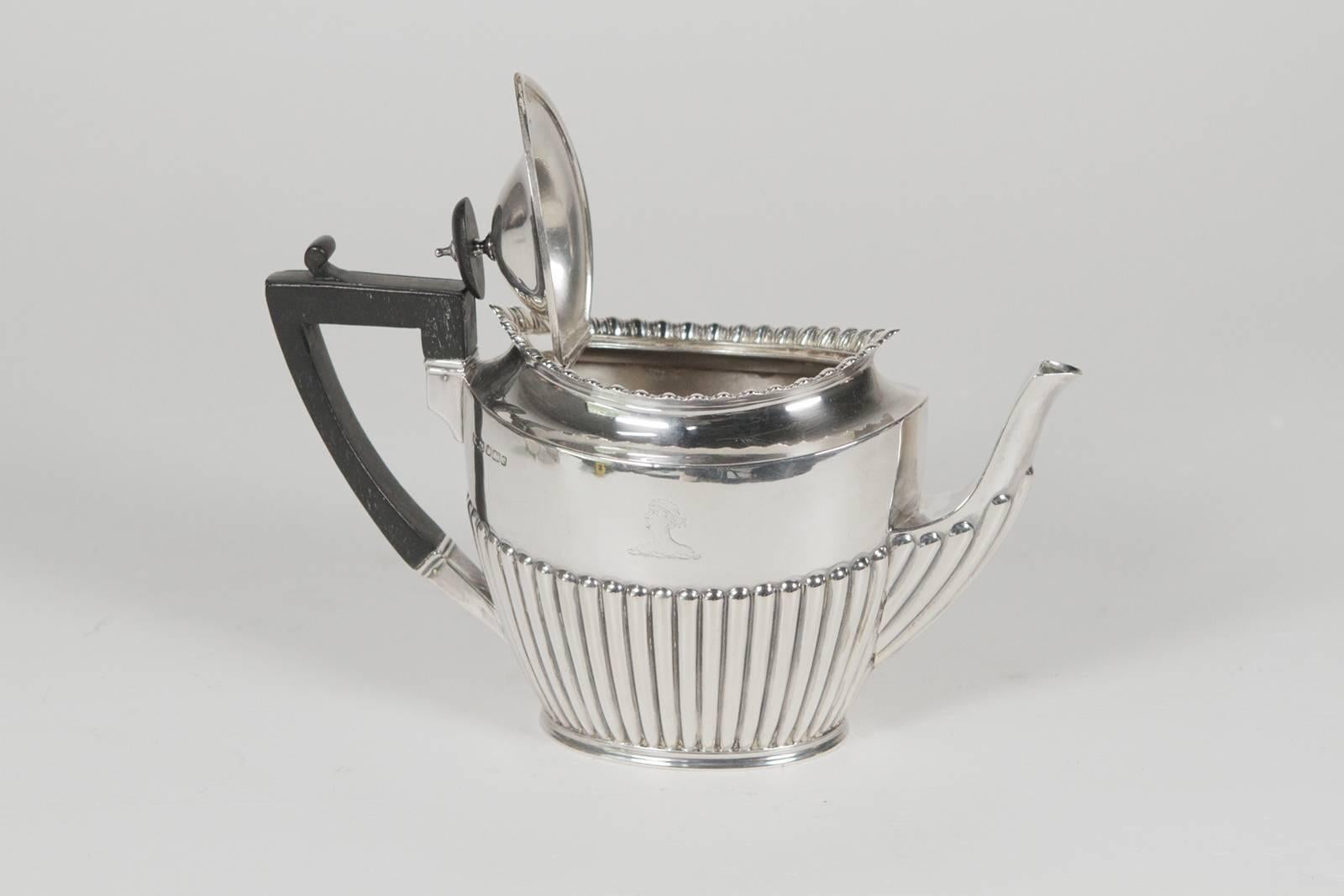 Regency Style English Sterling Four-Piece Tea and Coffee Service 2